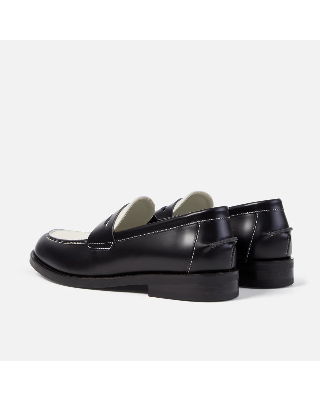 DUKE AND DEXTER Black and White Penny Loafer – productbeeld 2