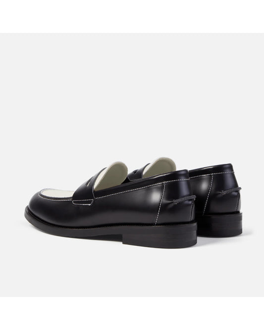 DUKE AND DEXTER Black and White Penny Loafer – productbeeld 2