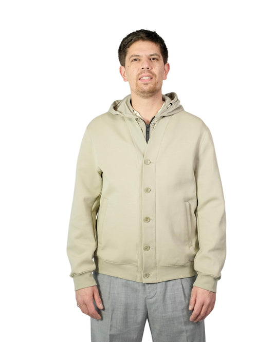 Safari Green Korin Thien Mirto Sweatshirt Cardigan