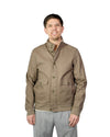 Green Brown Soil Alcamo Button Closure Bomber Jacket