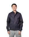 Navy Blue Soil Alcamo Button Closure Bomber Jacket