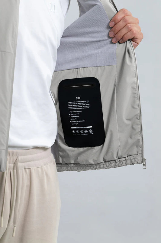DUNO Light GREY Bodywarmer – productbeeld 3