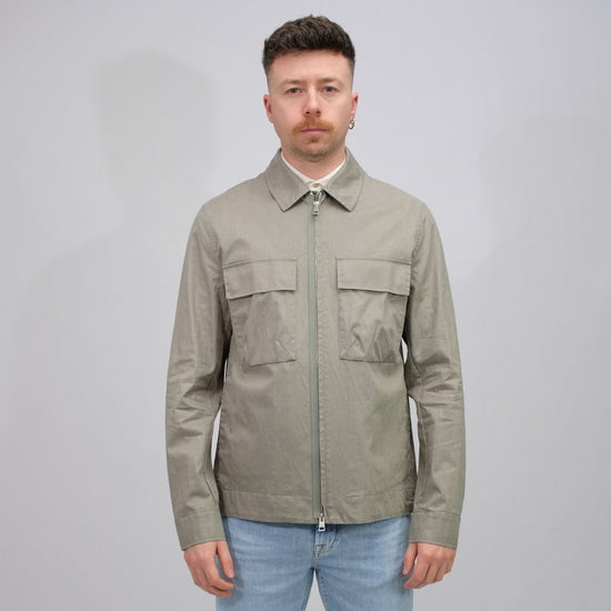 DUNO Elios Waterproof Linen Shirt Jacket Moss Green – productbeeld 5