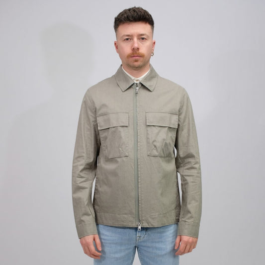 DUNO Elios Waterproof Linen Shirt Jacket Moss Green – productbeeld 5