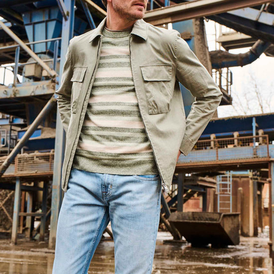 DUNO Elios Waterproof Linen Shirt Jacket Moss Green – productbeeld 7