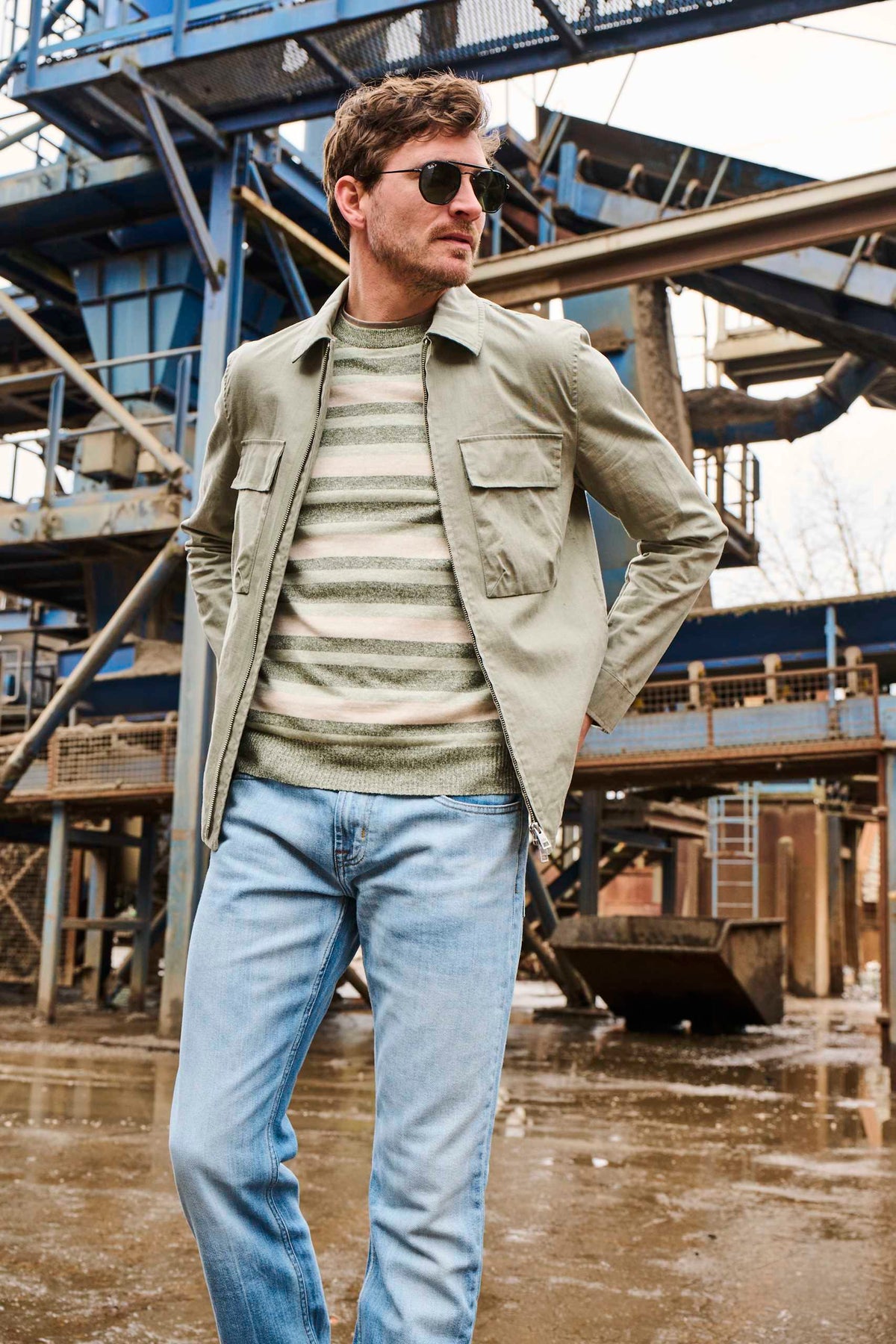 DUNO Elios Waterproof Linen Shirt Jacket Moss Green – productbeeld 7