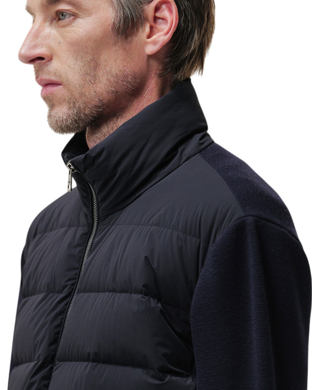 Duno Oliver Rolo hybrid jacket in navy bij Checkpoint Mol
