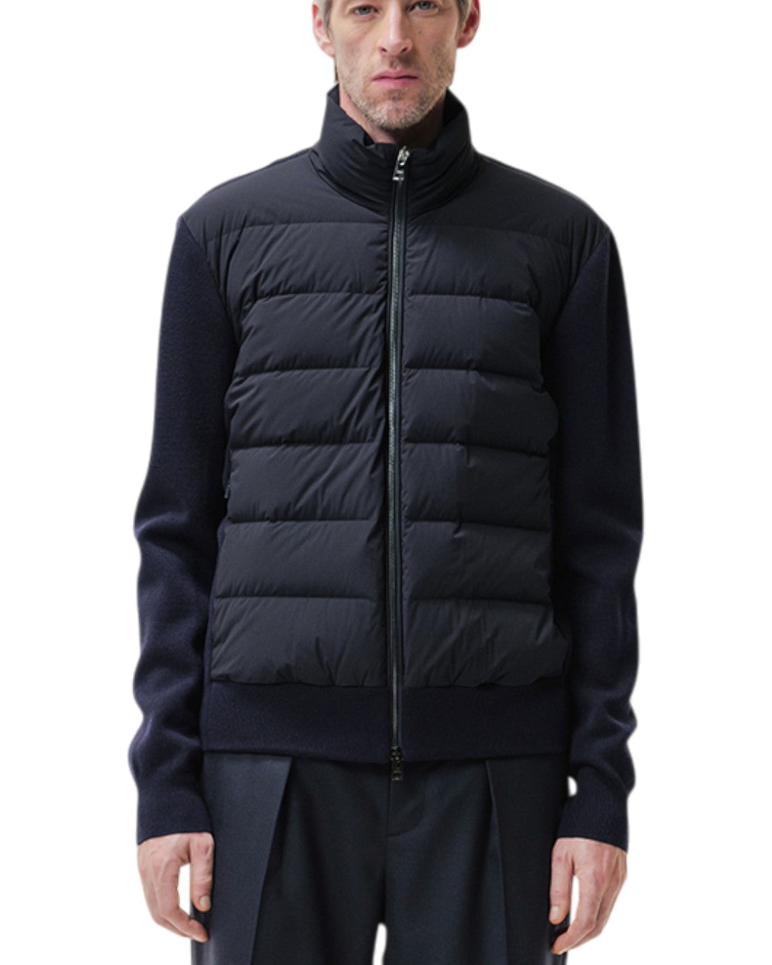 Duno Oliver Rolo hybrid jacket in navy bij Checkpoint Mol