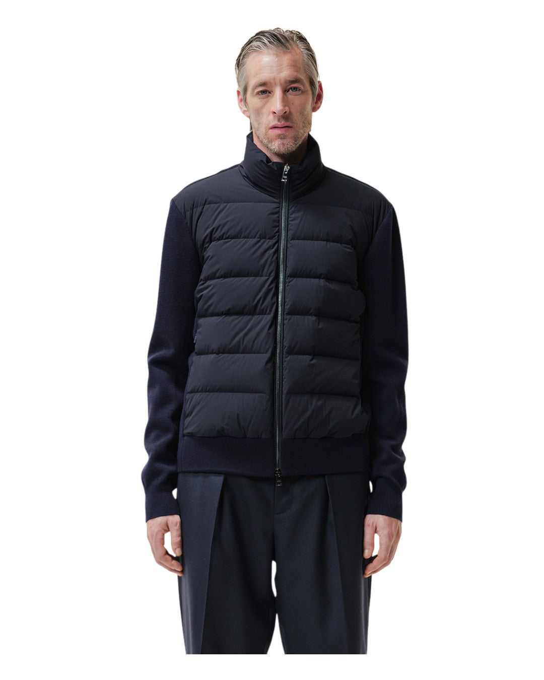 Duno Oliver Rolo hybrid jacket in navy bij Checkpoint Mol