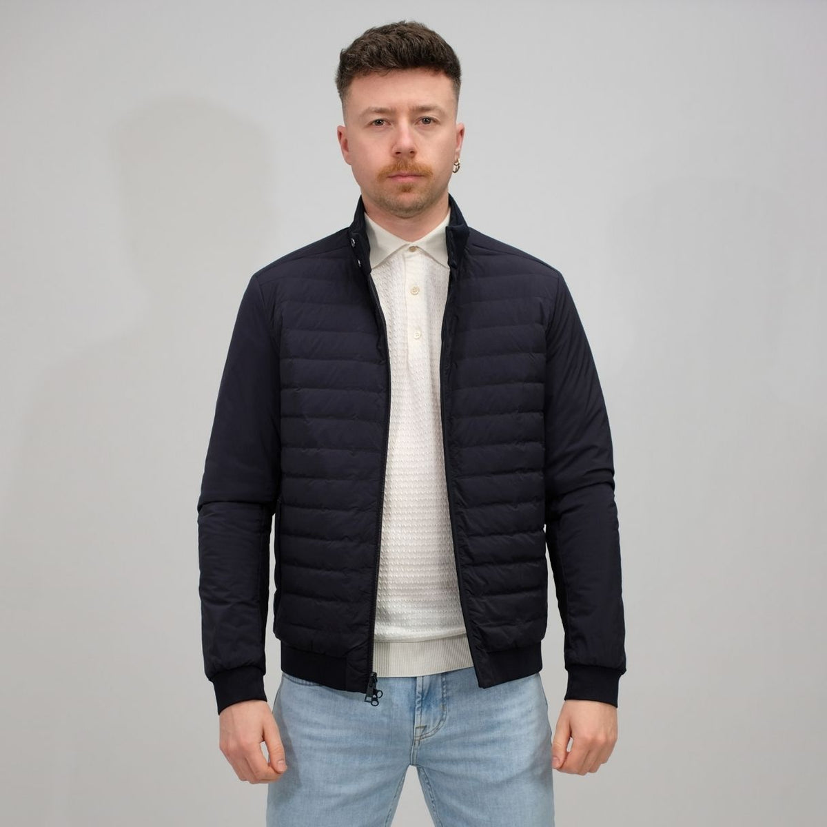 DUNO Navy River Bi-stretch Tech Reversible Jacket Navy – productbeeld 5
