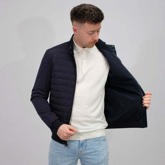 DUNO Navy River Bi-stretch Tech Reversible Jacket Navy – productbeeld 6