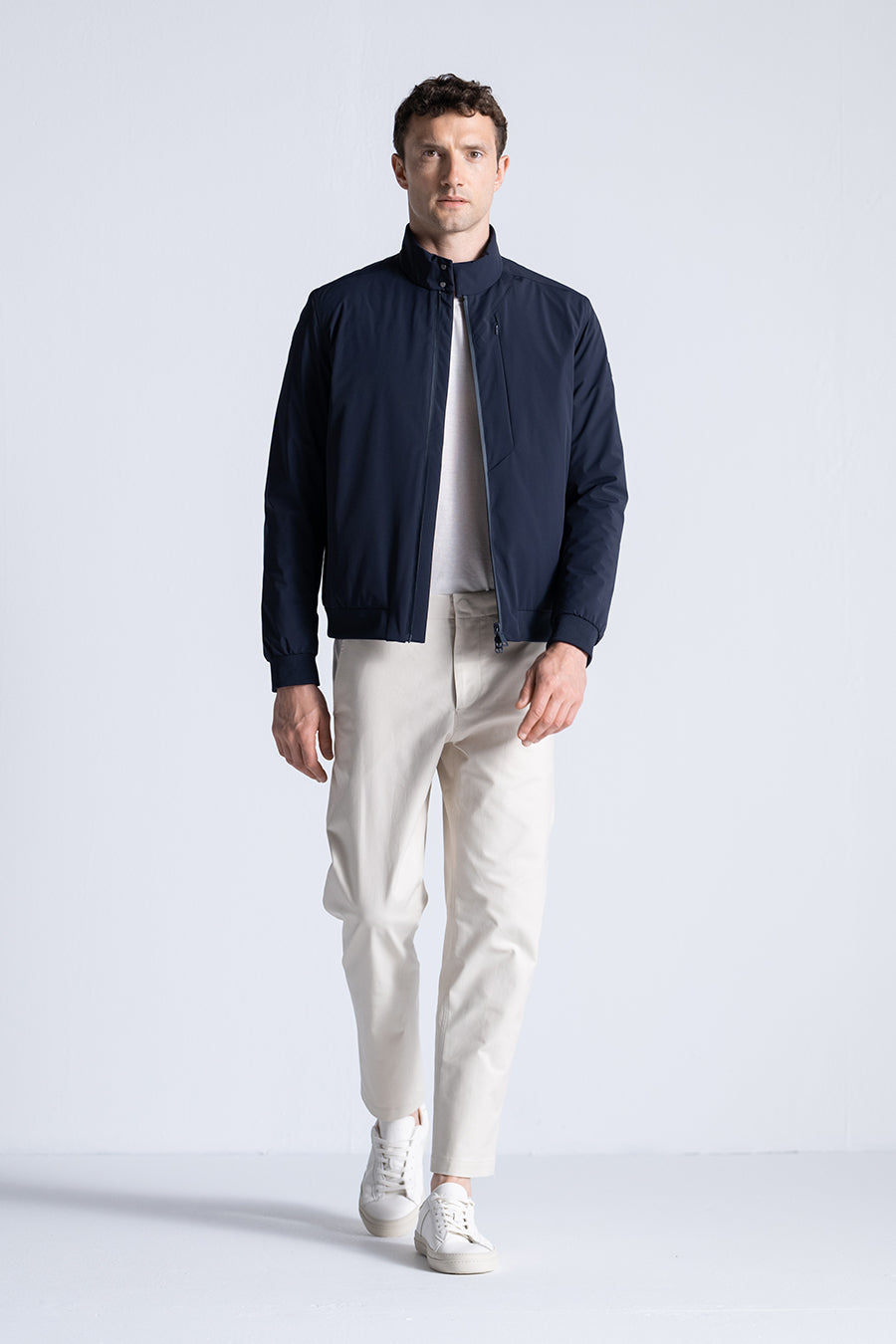 DUNO Navy River Bi-stretch Tech Reversible Jacket Navy – productbeeld 8