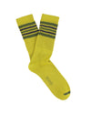 Escuyer 5 Stripes Crew Socks in geel, khaki en blauw – paar met strepen