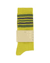 Escuyer 5 Stripes Crew Socks in geel, khaki en blauw – sokken met papieren wikkel
