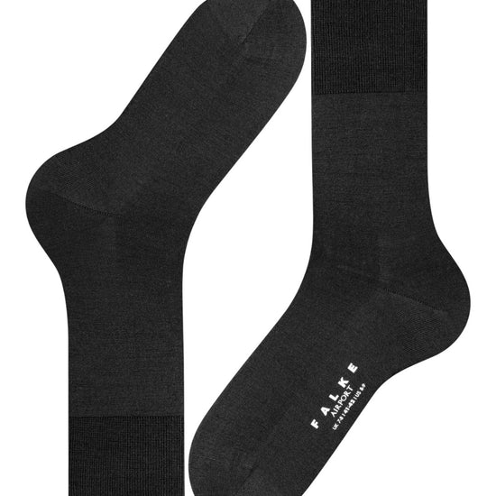 Black Airport Merino Wool Socks