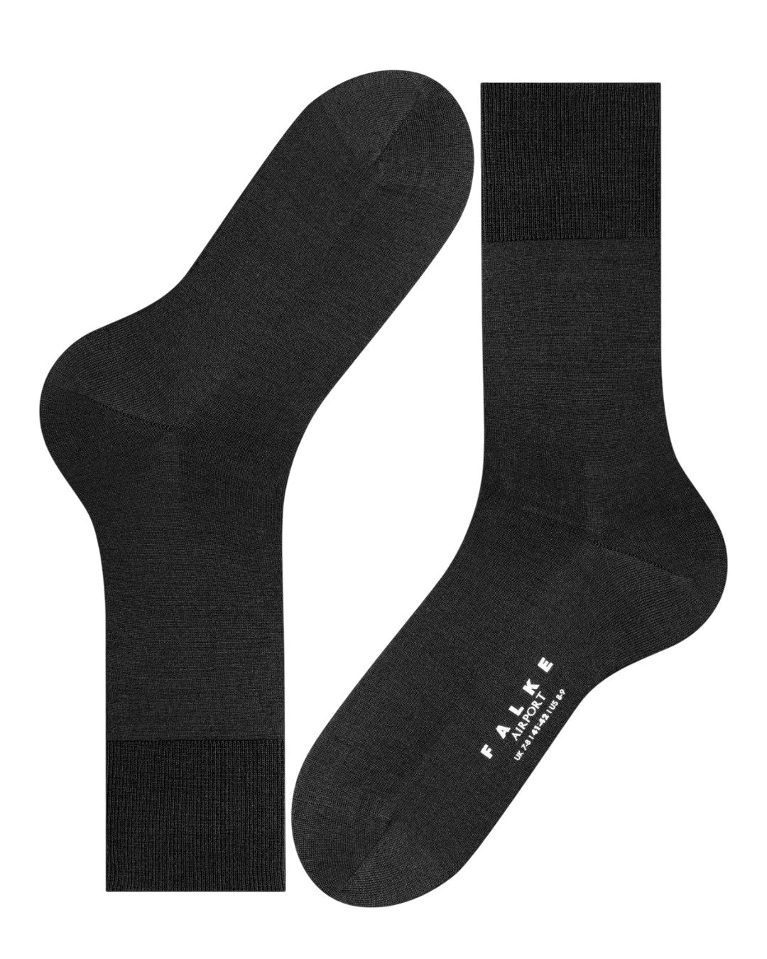 Black Airport Merino Wool Socks