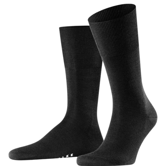 Black Airport Merino Wool Socks