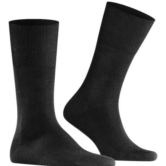 Black Airport Merino Wool Socks