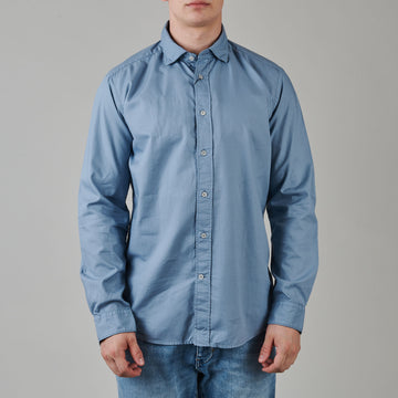 FIL NOIR Grey Blue Popeline Fil Noir – vooraanzicht