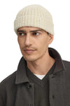 NN.07 Fisherman 6650 rib knit beanie Ivory - Checkpoint Mol