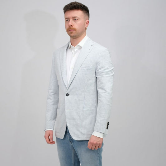 Fradi Blue White Seersucker Stretch Vest – productbeeld 2