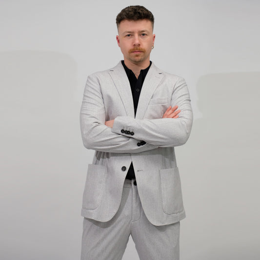 Fradi Grijs Stretch Woollook – vooraanzicht
