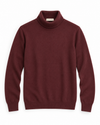 Galleria Roma Bordeaux rolkraag DV1ML WC12R 380 in wijnrood merino-cashmerebreisel met ribboorden, packshot vooraanzicht