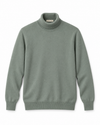 Galleria Roma Senecio Green rolkraag DV1ML WC12R 510 in zacht grijsgroen merino-cashmerebreisel, packshot vooraanzicht