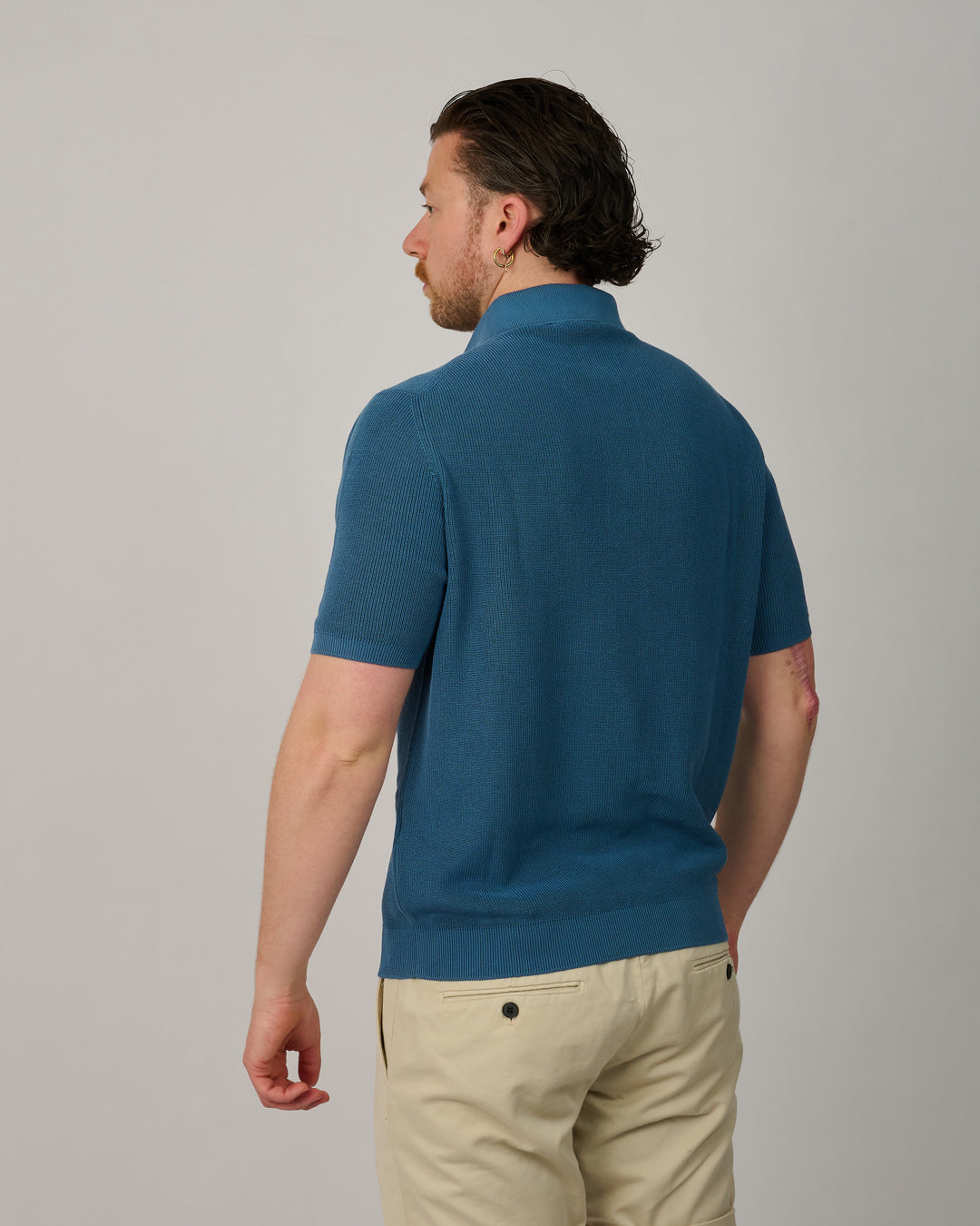 Galleria Roma Knitted Polo Avio - productfoto 2