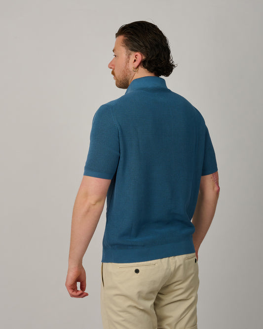 Galleria Roma Knitted Polo Avio - productfoto 2