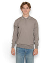Galleria Roma Royal Merino Zip Poloshirt Fango gedragen door Alexander — vooraanzicht