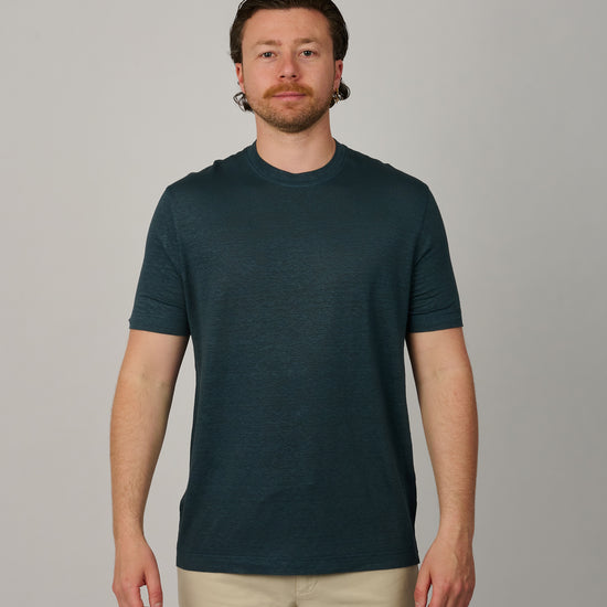 Galleria Roma Linen Stretch T-shirt Avorio - productfoto 1
