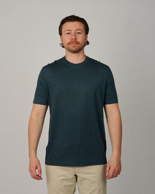 Galleria Roma Linen Stretch T-shirt Avorio - productfoto 1