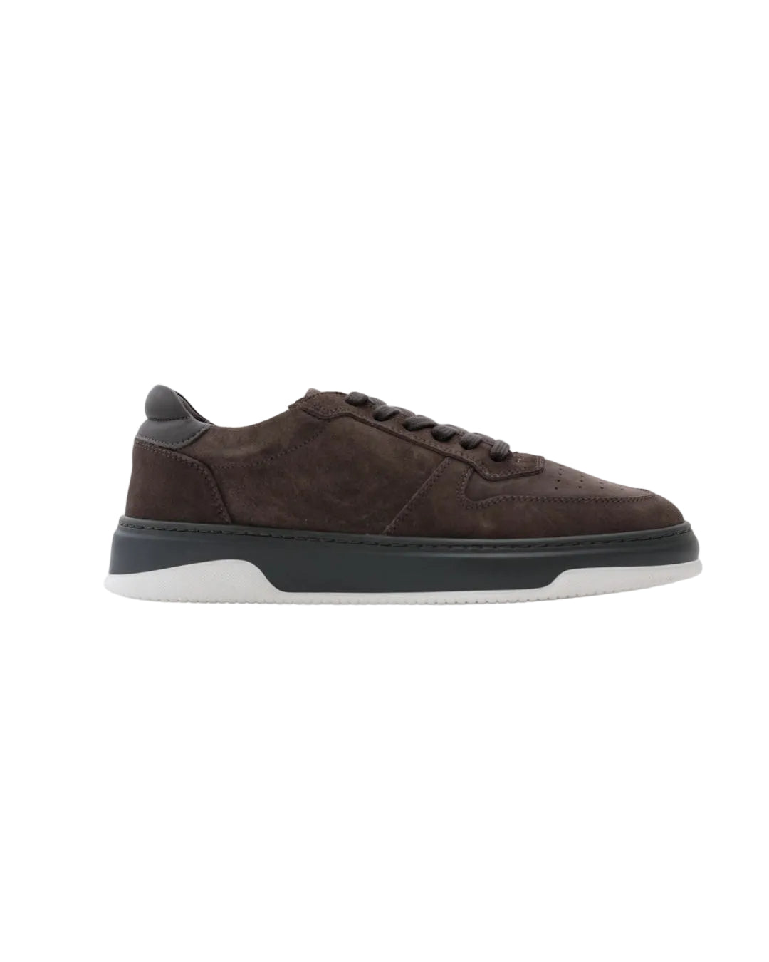 GARMENT PROJECT Charcoal Suede Ace Sneaker – vooraanzicht
