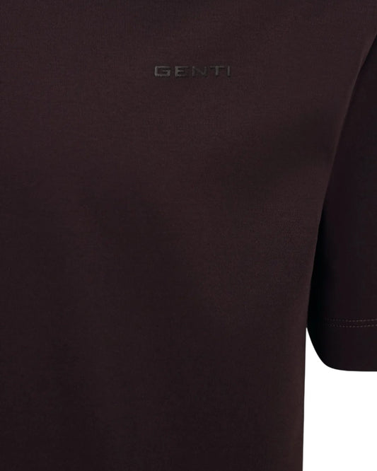 Genti Mercerised Cotton T-shirt Bordeaux