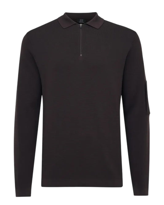 Technical Polo Zip Pullover  Burgundy