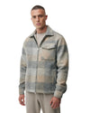 Asher Monogram Checkered Overshirt Brown