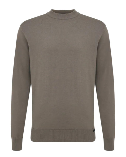 Cotton Cashmere Roundneck Medium Brown
