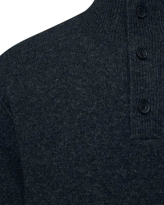 Genti 3 Buttons Wollen Coltrui Anthracite