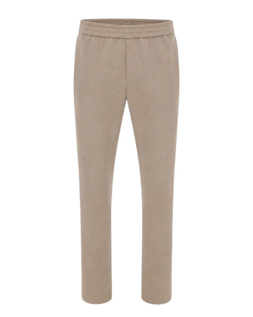 Genti Alex broek Soft Taupe – vooraanzicht van de taupe broek | Checkpoint Mol