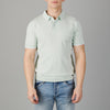 Genti mintgroene Cooldry polo, gedragen vooraanzicht