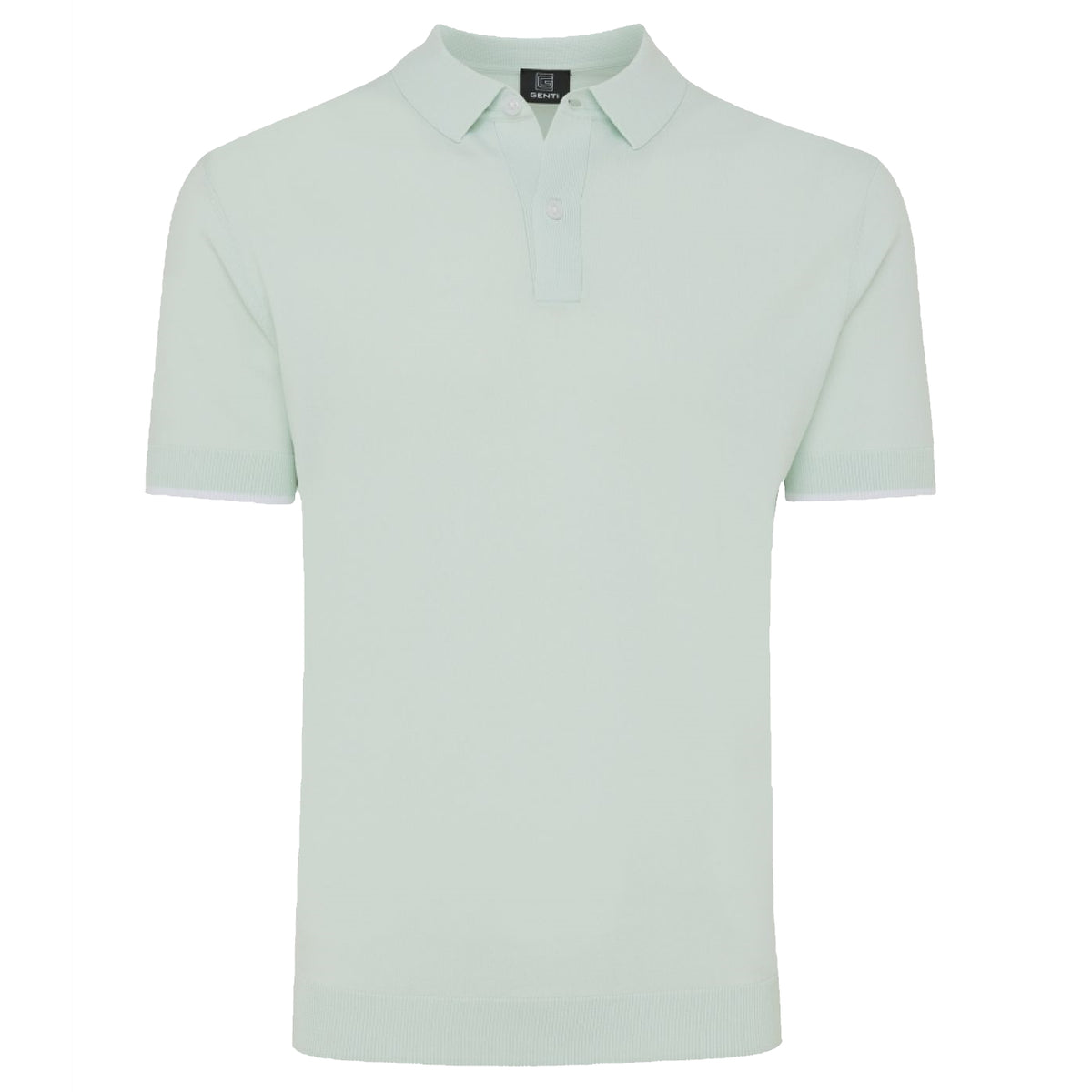 Genti mintgroene Cooldry polo, productfoto vooraanzicht