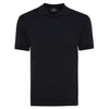 Genti donkerblauwe Cooldry polo met open V-hals, productfoto vooraanzicht