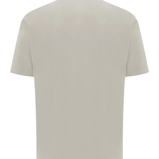 Genti taupebruin T-shirt, productfoto achteraanzicht