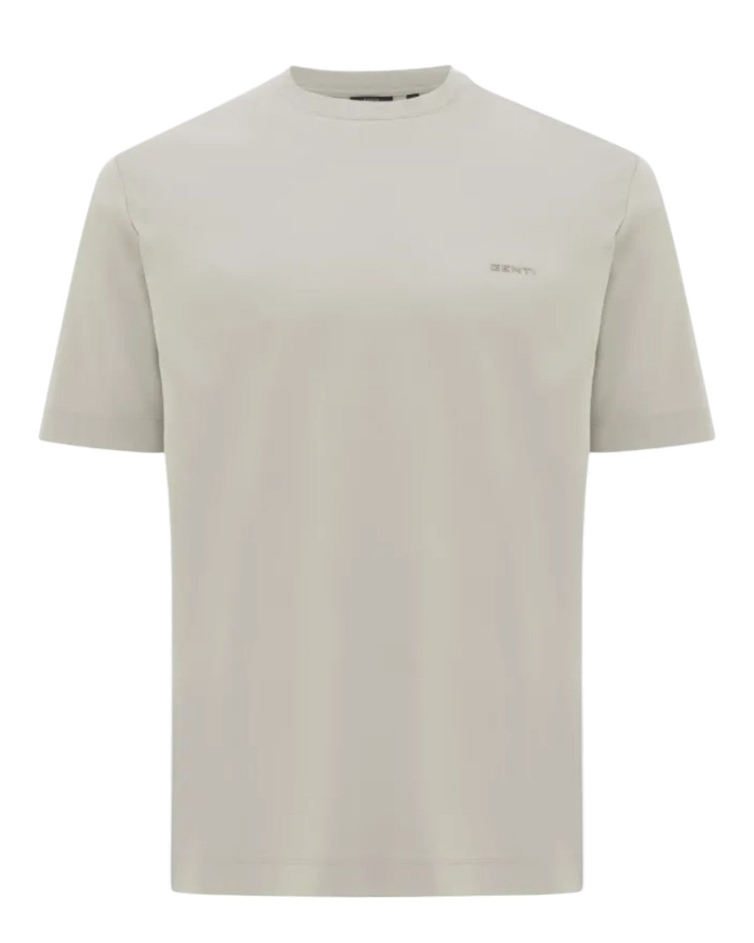 Genti taupebruin T-shirt, productfoto vooraanzicht
