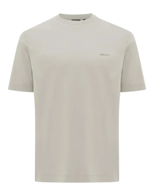 Genti taupebruin T-shirt, productfoto vooraanzicht