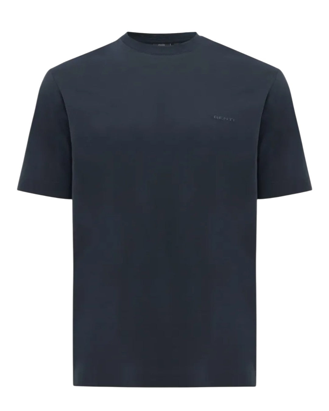 Genti donkerblauw T-shirt, productfoto vooraanzicht