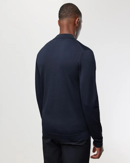 Genti Navy LS Polo – productbeeld 2