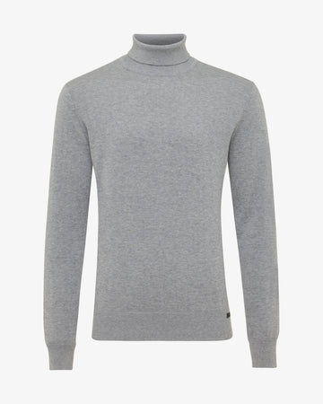 Genti Grey Turtle Neck Pullover – vooraanzicht