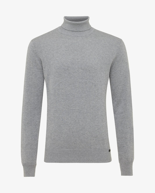Genti Grey Turtle Neck Pullover – vooraanzicht